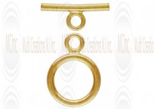 14 K Yellow Gold Plain Toggle  & Bar (Available in 3 Sizes)