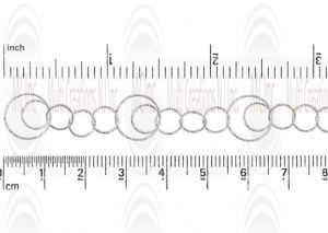 Diamond Cut Twin Round Link Chain :  11.5 and 7 mm  with 3 links of 7.75 mm 