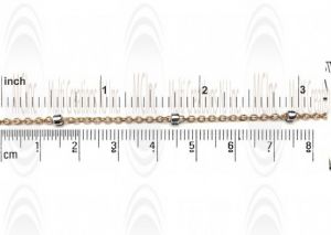 CHFBH25B : GF Bicolor Satelite Chain with  2.5 mm Silver Beads