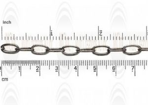 Oxidized Puffed Oval Cable Chain : 14.9x7.7 mm 