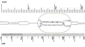 Paper Clip Chain : 10x3 mm (Diamond Cut)
