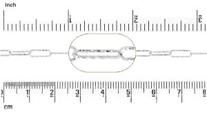 Paper Clip Chain : 8x3 mm (Diamond Cut)