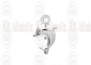 CM101 : Sterling Silver Dolphin Charm - 7 mm