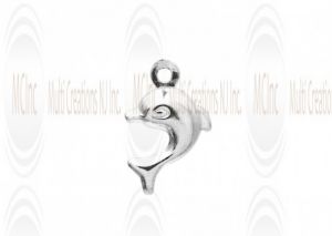 CM102 : Sterling Silver Dolphin Charm - 9 mm