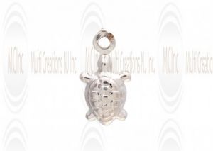 CM121 : Sterling Silver Turtle Charm - 9 mm