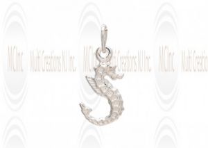 CM131 : Sterling Silver Sea Horse Charm - 24 mm