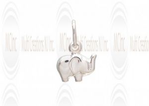 CM142 : Sterling Silver Elephant Charm - 12 mm