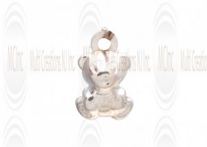 CM152 : Sterling Silver Teddy Bear Charm - 9 mm