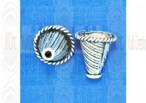 Bali Silver Cone : 13x11 mm (Available in 2 Finished)
