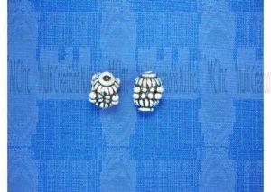 DD128 : Bali Silver Beads : 8x6 mm (Available in 2 Finishes)