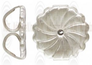 EN9 : Sterling Silver Flower Push Back Ear Nuts 9 mm