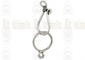 HE100V : Bali Silver Hook & Eye : 22+16 mm (GP)