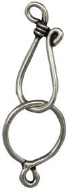 HE100X :  Hook & Eye - 22+16 mm (Oxidized) : Bag of 10 Sets