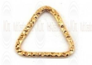 Gold Filled Links : Triangular Flat Textured 15 mm