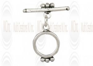 TL115 : Bali Silver Light Weight Toggle in Square Pipe : 16 mm