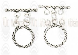 Bali Silver Multi Strand Toggle & Bar : 14 mm (Available in 2 Variations)